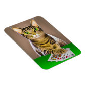 Tabby Kat Spelen Poker Magneet (Rechterzijde)