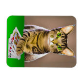 Tabby Kat Spelen Poker Magneet (Horizontaal)