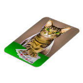 Tabby Kat Spelen Poker Magneet (Linkerzijde)