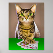 Tabby Kat Spelen Poker Poster (Voorkant)