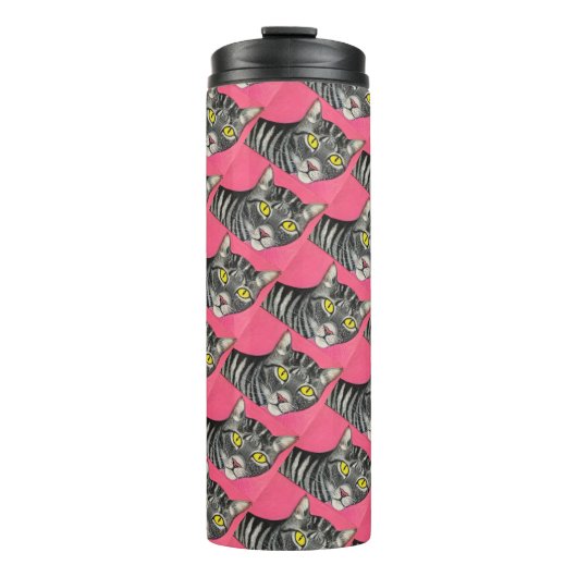Tabby Kat Thermische Tumbler Thermosbeker (Voorkant)