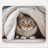 Tabby Kat Verbergen Onder een Deken Muismat (Voorkant)