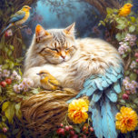 Tabby kat-vogel nestelen met drie vogels legpuzzel<br><div class="desc">Introductie van kittybirds - een tabby kattenvogel nestelen met drie vogelschilderijen op kleding en andere kwaliteitsproducten - een grillig en betoverend ontwerp dat de werelden van katachtige genade en vogelcharme samenbrengt. deze prachtige creatie viert de schoonheid van natuur en magische wezens, aantrekkelijk voor een gevarieerd publiek met zijn boeiende esthetische...</div>