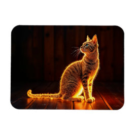 Tabby kat warme verlichting dier gloeiende aura magneet