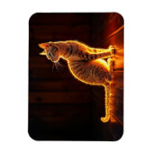 Tabby kat warme verlichting dier gloeiende aura magneet (Verticaal)