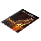 Tabby kat warme verlichting dier gloeiende aura notitieboek (Linkerzijde)