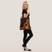 Tabby kat warme verlichting dier gloeiende aura tote bag (Op model)