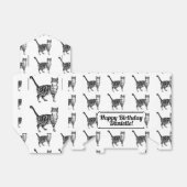 Tabby Kat Zwart Verjaardagskatten Cake Favor Box Bedankdoosjes (Uitgevouwen)