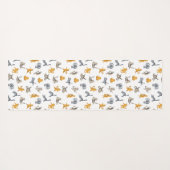 Tabby katten doen yoga mat (Achterkant (horizontaal))