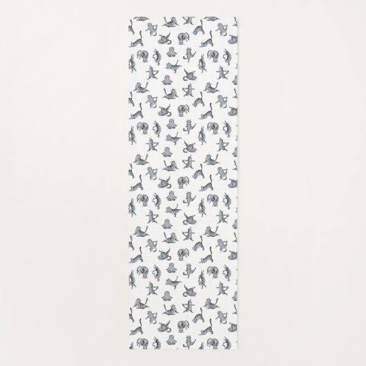 Tabby katten doen yoga mat (Voorkant)