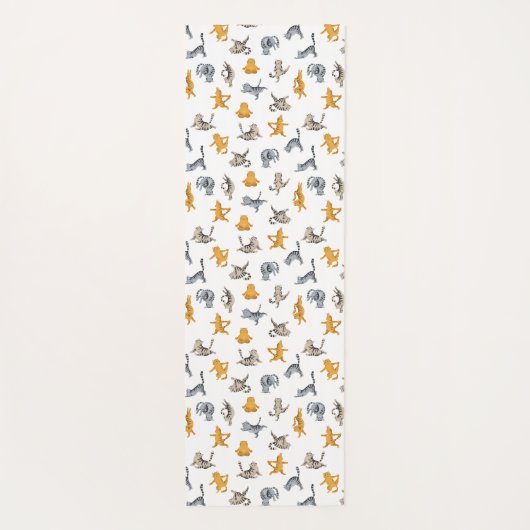 Tabby katten doen yoga mat (Achterkant)