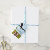 Tabby katten praten met vogels cadeaulabel (Met Touw)