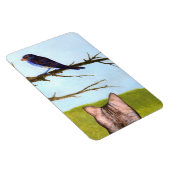 Tabby katten praten met vogels magneet (Rechterzijde)