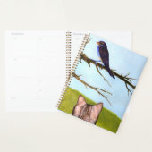 Tabby katten praten met vogels planner (Display)