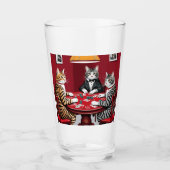 Tabby katten spelen poker glas (Voorkant)