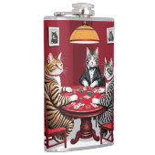 Tabby katten spelen poker heupfles (Rechts)