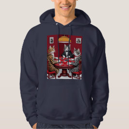 Tabby katten spelen poker hoodie