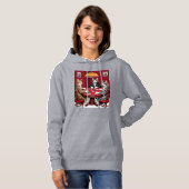 Tabby katten spelen poker hoodie (Voorkant volledig)