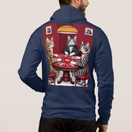 Tabby katten spelen poker hoodie