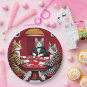 Tabby katten spelen poker papieren bordje (Feest)