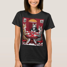 Tabby katten spelen poker t-shirt