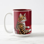 Tabby katten spelen poker tweekleurige koffiemok (Links)