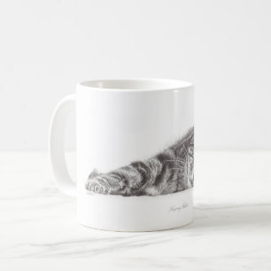 Tabby kattenkunst, kattenmok, mok voor kattenliefh