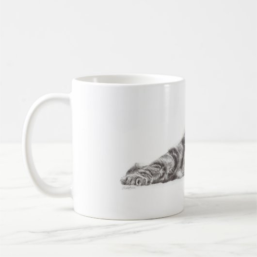 Tabby kattenkunst, kattenmok, mok voor kattenliefh (Links)