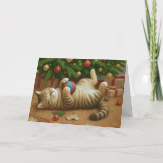 Tabby Kerst Sparkle Kaart