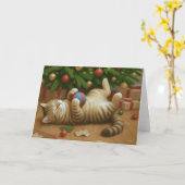Tabby Kerst Sparkle Kaart (Gele Bloem)