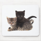 tabby kitten black kitten muismat (Voorkant)
