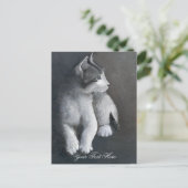 Tabby Kitten briefkaart (Staand voorkant)