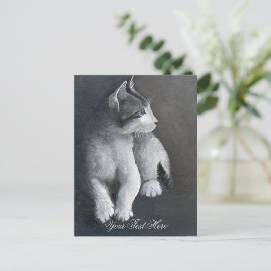 Tabby Kitten briefkaart (Staand voorkant)