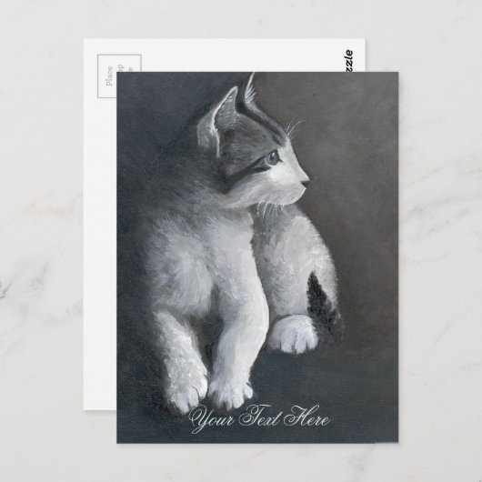 Tabby Kitten briefkaart (Voorkant / Achterkant)