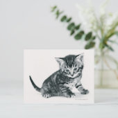 Tabby Kitten Briefkaart (Staand voorkant)