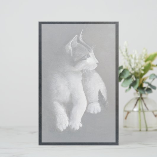 Tabby Kitten Briefpapier (Staand voorkant)