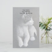 Tabby Kitten Briefpapier (Staand voorkant)