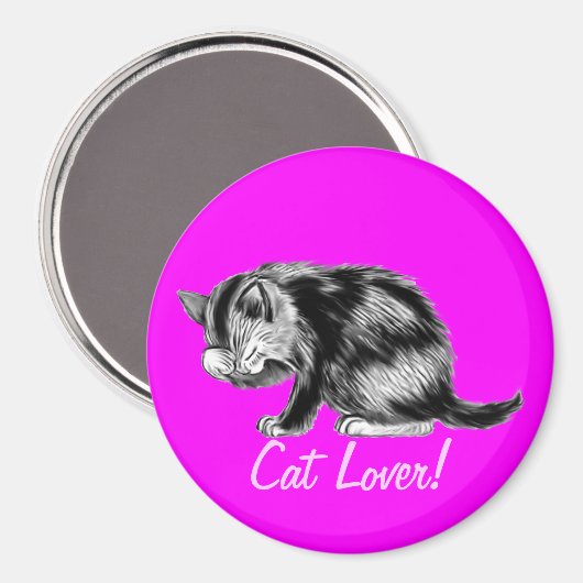Tabby Kitten Cat-lover Art Magnet (Voorkant / Achterkant)