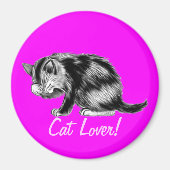 Tabby Kitten Cat-lover Art Magnet (Voorkant)