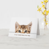 Tabby kitten get well soon kaart (Gele Bloem)