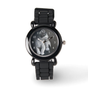 Tabby Kitten Horloge