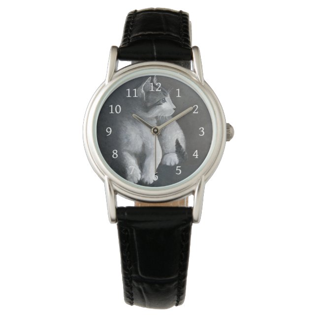 Tabby Kitten Horloge (Voorkant)