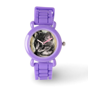 Tabby Kitten Horloge
