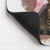 Tabby Kitten in een Waterverf Paw Print Muismat (Hoek)