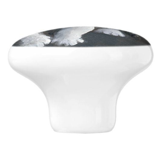 Tabby Kitten Keramische Knop (Zijkant)