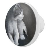 Tabby Kitten Keramische Knop (Rechts)