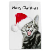 Tabby kitten Kerstmis Medium Cadeauzakje (Voorkant)