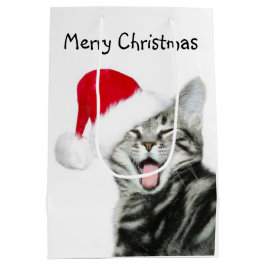 Tabby kitten Kerstmis Medium Cadeauzakje