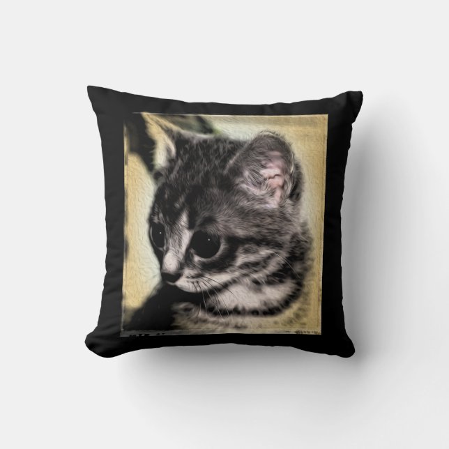 Tabby Kitten Kussen (Voorkant)