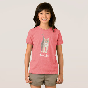 Tabby Kitten Meisje Tri-Blend Shirt